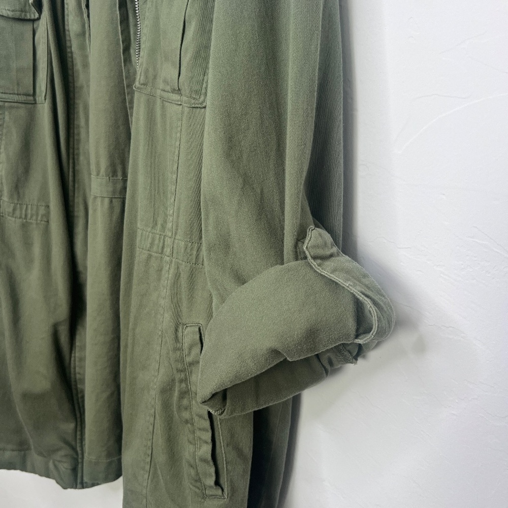 Torrid Utility Jacket, Olive Green Zip up - Picture 6 of 16